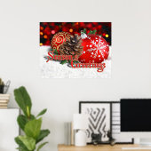 Poster Baubles et cônes de pin (Bureau à domicile)