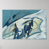 Poster Bauer mit Pferdeschlitten | Ernst Ludwig Kirchner (Devant)