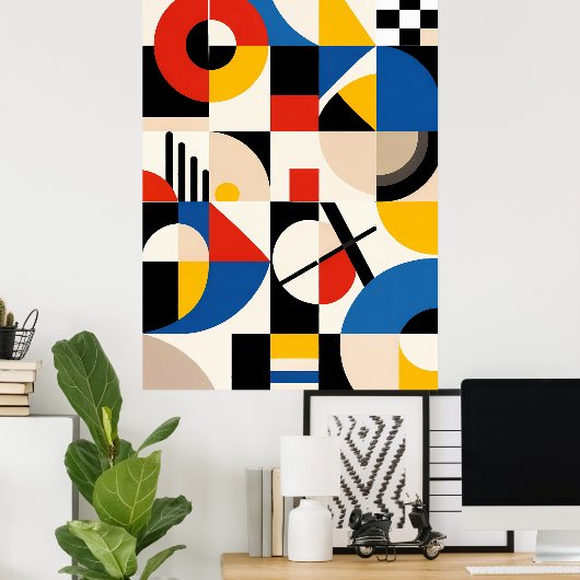 Poster Bauhaus (Bureau à domicile)