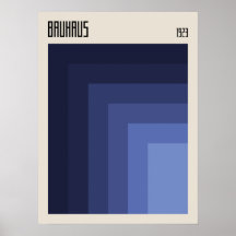 Bauhaus 1923 | Conception rétro | Couleurs bleues