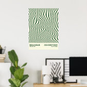 Poster Bauhaus Abstract Wave Wall Art, for home decor (Bureau à domicile)