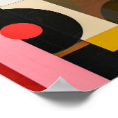 Poster bauhaus art moderne abstrait coloré (Coin)