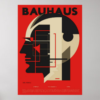 Poster bauhaus, bauhaus design, design moderne, géométriq