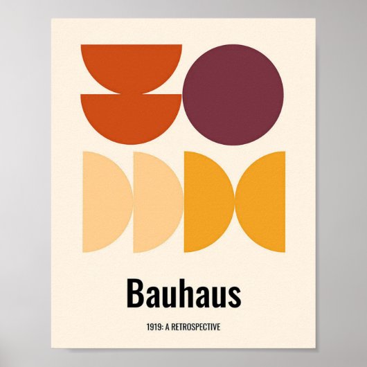 Poster bauhaus, bauhaus design, design moderne, géométriq (Devant)