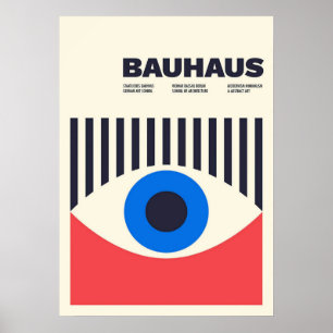 Poster bauhaus, bauhaus design, design moderne, géométriq