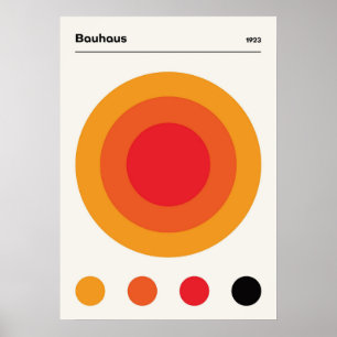 Poster bauhaus, bauhaus design, design moderne, géométriq