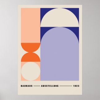 Poster bauhaus, bauhaus design, design moderne, géométriq