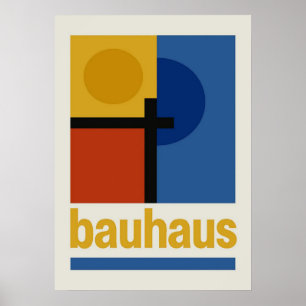 Poster bauhaus, bauhaus design, design moderne, géométriq