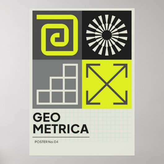 Poster bauhaus, bauhaus design, design moderne, géométriq (Devant)