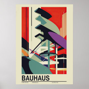 Poster bauhaus, bauhaus design, design moderne, géométriq