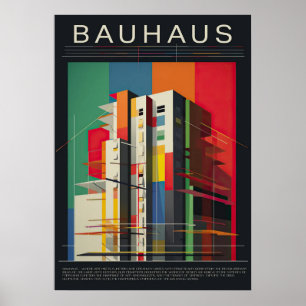 Poster bauhaus, bauhaus design, design moderne, géométriq