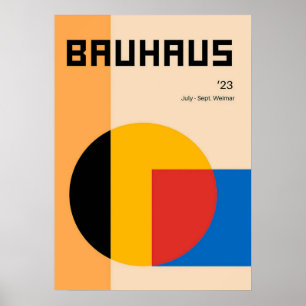 Poster bauhaus, bauhaus design, design moderne, géométriq
