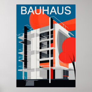 Poster bauhaus, bauhaus design, design moderne, géométriq