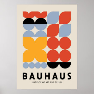 Poster bauhaus, bauhaus design, design moderne, géométriq