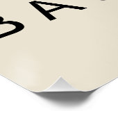 Poster Bauhaus Beige Black Geometric Quarter Circle (Coin)