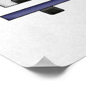 Poster Bauhaus bleu vert minimaliste Abstrait (Coin)