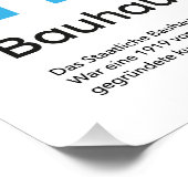 Poster Bauhaus Blue Stripe Geometric Art Print 1923 (Coin)