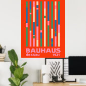 Poster Bauhaus Dessau 1931 Colorful Modernist Abstrait (Bureau à domicile)