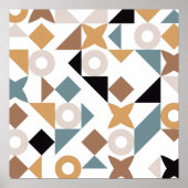 Poster Bauhaus Geometric Nursery Wall Art (Devant)