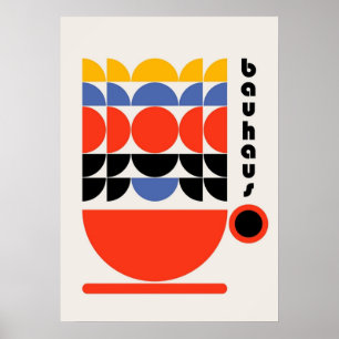 Poster bauhaus, moderniste, minimal, géométrique, abstrai