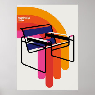Poster bauhaus, moderniste, minimal, géométrique, abstrai