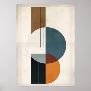 Poster bauhaus, moderniste, minimal, géométrique, abstrai