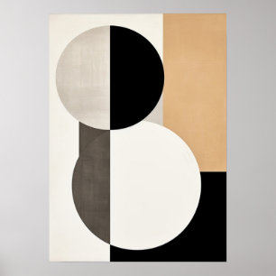 Poster bauhaus, moderniste, minimal, géométrique, abstrai