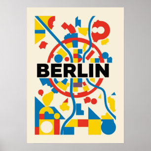 Poster bauhaus, moderniste, minimal, géométrique, abstrai