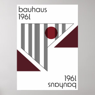 Poster bauhaus, moderniste, minimal, géométrique, abstrai