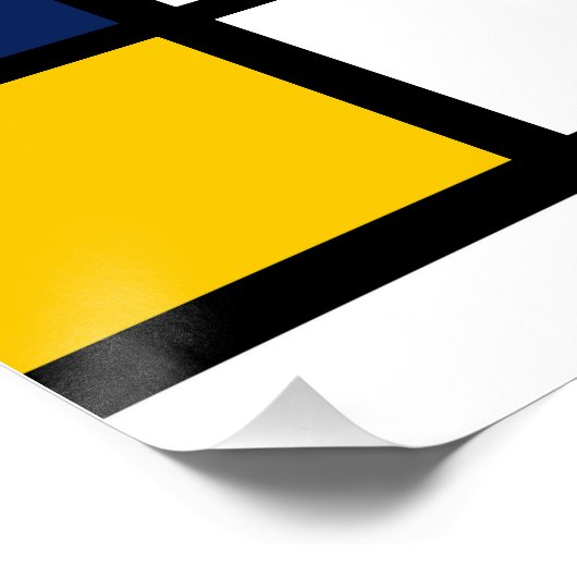 Poster bauhaus motif peinture géométrique abstraite mo (Coin)