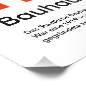 Poster Bauhaus Red Orange Stripe Geometric Art Print (Coin)