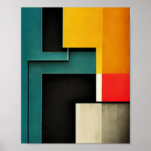 Poster Bauhaus style illustré