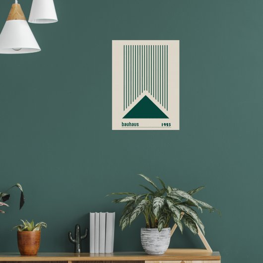 Poster Bauhaus vintage Green Geometry Art (Salon 1)