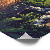 Poster Bautiful Cancun Mexique Illustration Vintage Voyag (Coin)