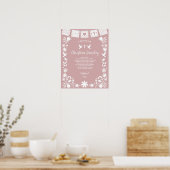 Poster BAUTIZO Rose Cielito Lindo (Cuisine)