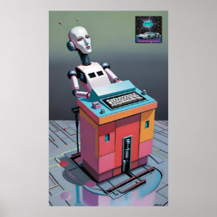 Poster Bavardage Rétro-Électro