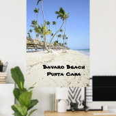 Poster Bavaro Beach sur l'île de Punta Cana (Bureau à domicile)