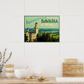 Poster Bavière Allemagne Neuschwanstein Château (Cuisine)