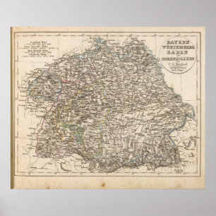 Poster Bavière, W � rttemberg, Baden, Hohenzollern