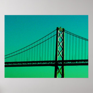 Poster Bay Bridge - San Francisco, Californie