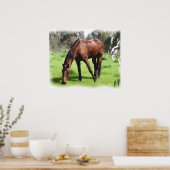 Poster Bay Horse Green Pick (Cuisine)