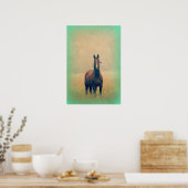 Poster Bay Horse Standing (Cuisine)