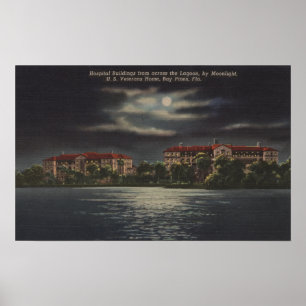 Poster Bay Pines, Floride - Lune Vue de l'hôpital