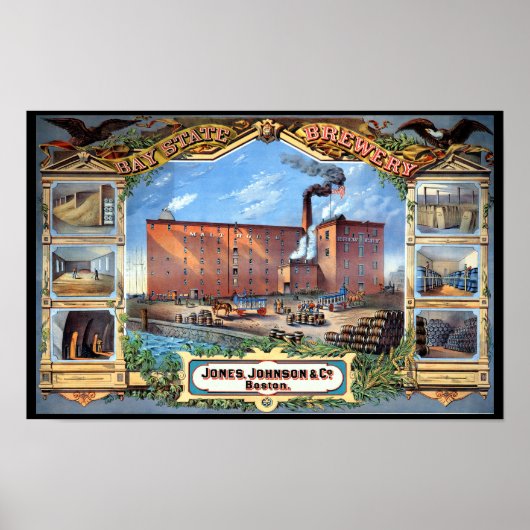 Poster Bay State Brewery Boston (Devant)