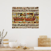 POSTER BAYEUX TAPESTRY 1066 NAVIRES VIKING (Cuisine)