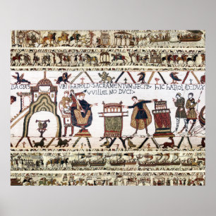 Poster BAYEUX TAPESTRY Harold a prêté serment sur les rel