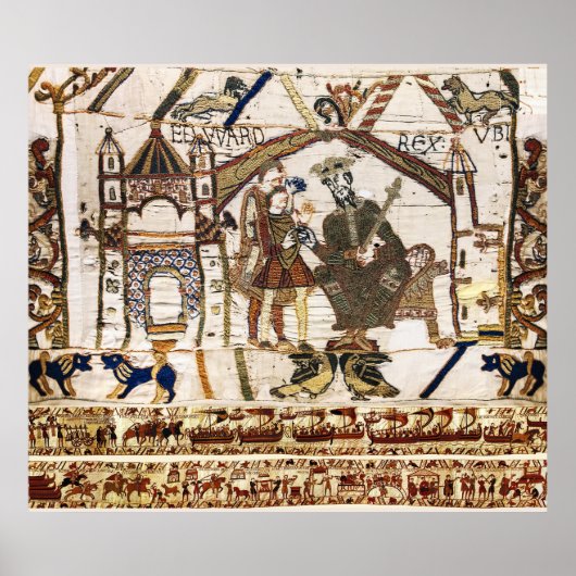 Poster BAYEUX TAPESTRY King Edward Confessor et Harold (Devant)