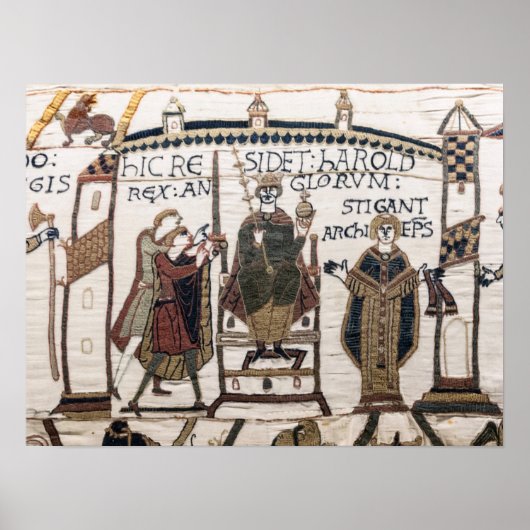 Poster Bayeux Tapestry - King Harold Coronation (Devant)