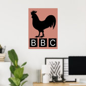 Poster BBC - Gros Cockerel noir (Bureau à domicile)