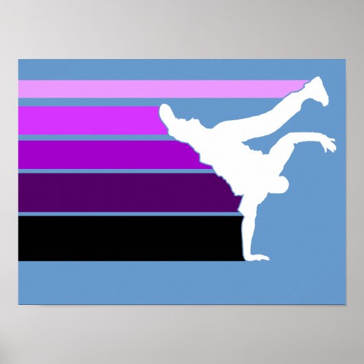 Poster BBOY gradient prpl whposter (Devant)